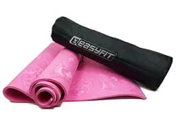 Коврик для йоги и фитнеса EasyFit PER Premium Mat 8 мм + Чехол розовый (EF-1930s-1-P)