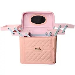 Бьюті-кейс із висувними ярусами і дзеркалом рожевий (MRA-25-23)