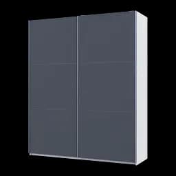 Шафа купе Doros G-Caiser Білий/Графіт 2 ДСП / 3 частини 200х60х240 (42005229)