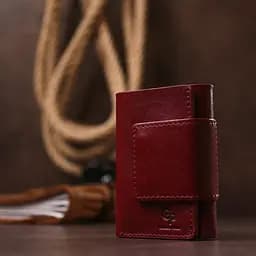 Жіноче шкіряне портмоне Grande Pelle 8х10х2 см acs0024484 - мініатюра 6