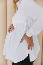 Блузка для вагітних та годуючих з шнурівкою Venice Lullababe розмір M (44) Білий - мініатюра 9