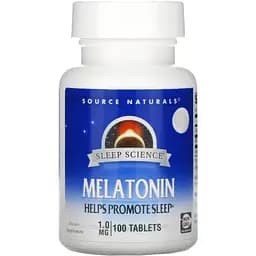 Мелатонін Source Naturals Sleep Science 1 мг 100 таблеток