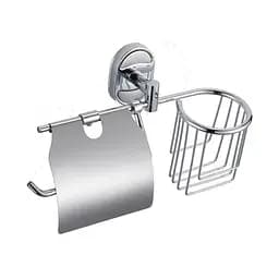 Бумагадержатель с крышкой и корзинкой Zerix AFB-0103-1 ZX5065 Хром