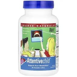 Комплекс для метаболізму мозку Source Naturals Attentive Child™ Fruit 30 вафель