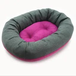 Лежак овальний для собак та котів Магнус Zoo-hunt рожевий №4 70х100х25 см