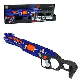 Бластер Blaze Storm с мягкими шарами, 20 зарядов, 80 см, синий