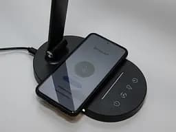 Настільна лампа LED Diasha A5503BK wireless charge, 6W, чорний, регульована висота, димер, таймер - мініатюра 4