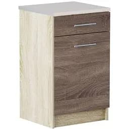 Кухонний модуль нижній з шухлядою Еверест Еко 500 дуб сонома/трюфель (зі стільницею) 50х46х82 см (EVR-2895)