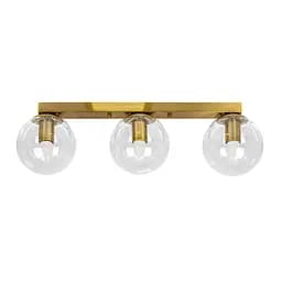 Потолочна люстра LED Levistella 756XPR150F-3 BRZ+CL (500), 3 плафони, E27, 150 мм, бронзовий + прозорий, сучасний стиль для дому