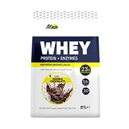 Протеїн сироватковий FitWin Whey Protein + Enzymes Double Chocolate 900 г