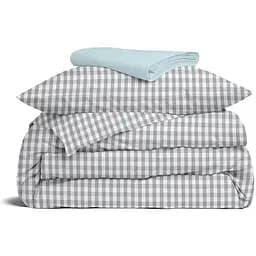 Комплект постільної білизни Cosas Gray check Підлітковий сірий (GrayCheck_El90-58LightBlue_155)