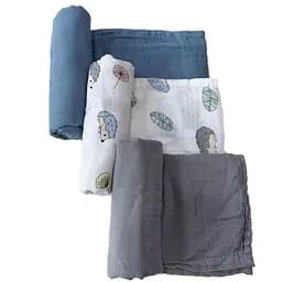 Набір пелюшок органічних Lovely Svi 3 шт – м’які, дихаючі, розмір ХL- 110 x 115 см Їжачки (100125)