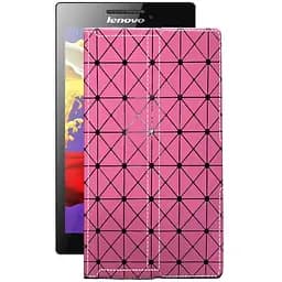 Чехол StatusCASE из экокожи для планшета Lenovo Tab 2 A7-30 Розовый ромб