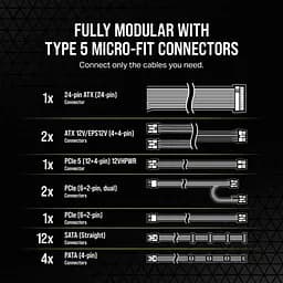 Блок живлення Corsair RM750x White 750W (CP-9020273-EU) - мініатюра 7