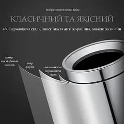 Відро для сміття кругле без кришки Jah 12 л 21.1x21.1x33 см срібний металік (JAH351 silver) - мініатюра 4