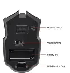 Комп'ютерна бездротова мишка Mouse 1600 DPI Сіра  - мініатюра 2