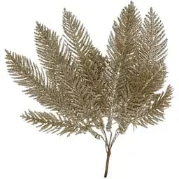 Искусственная ветка 24см Флористический материал для декора с глитером Шампань