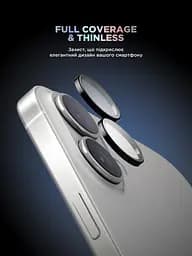 Захисне скло для камери Apple iPhone 16/16 Plus, Supreme BI, чорний колір, з рамкою, глянцеве скло для захисту лінз, протиударне, прозоре, з клейовим шаром по контуру, не впливає на якість фото, ArmorStandart (ARM79425) - мініатюра 2