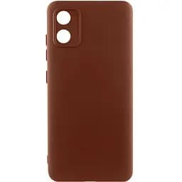 Чехол Silicone Cover Lakshmi Full Camera (AA) для Motorola Moto E13 Коричневый / Brown