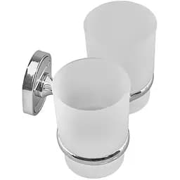 Тримач з 2-ма склянками Zerix AFB-0108 ZX5058 скло хром