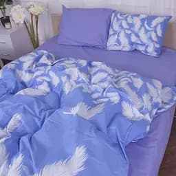 Комплект постільної білизни MirSon 17-0590 Feathers дитячий блакитний - мініатюра 3