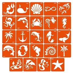 Набор трафаретов для био-тату «S – море» s-simple_24_1