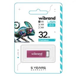 USB флеш накопичувач Wibrand 32GB Chameleon Pink USB 2.0 (WI2.0/CH32U6P) - мініатюра 2
