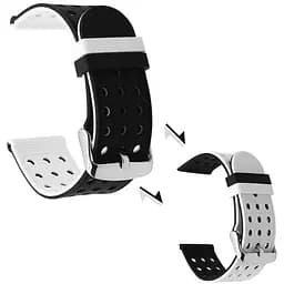 Подвійний ремінець Primo з перфорацією для годинника Samsung Galaxy Watch 46 мм (SM-R800) Black White