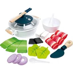 Дитячий кухонний набір Hape Посуд із продуктами (E3198)
