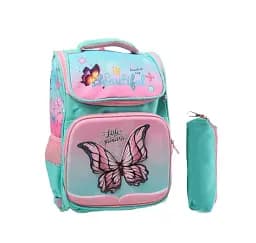 Рюкзак C 72899 27х14х44 см, 1 відділення, 3 кишені, на блискавці, пластикові вставки, пенал, в пакеті (6900067728999) МІКС