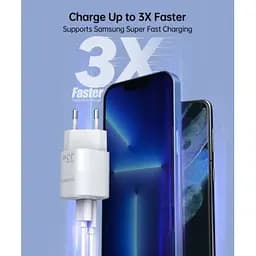 Зарядний пристрій Choetech GaN USB-A/USB-C 33W QC3.0/PD/PPS (PD5006-EU-WH) - мініатюра 5