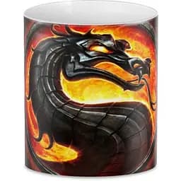 Кухоль GeekLand Mortal Kombat Мортал Комбат лого MK.02.26 330 мл білий - мініатюра 3