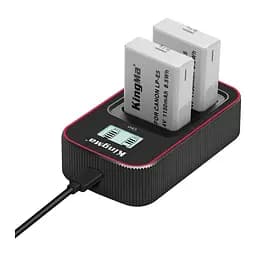 3-Pack KingMa Canon LP-E5 комплект з 2 акумуляторів та ЗУ на 2 батареї
