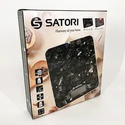 Кухонні настільні електронні ваги Satori SKS-211-BL із сенсорним керуванням LCD-дисплей до 15 кг Коричневий - мініатюра 8