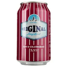 Напій слабоалкогольний Long Drink Gin Cranberry, 5,5%, ж/б, 0,33 л (839682)