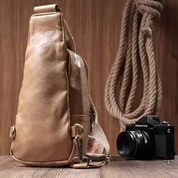 Сумка через плече для жінок з екошкіри Vintage 22790 світло-коричнева - мініатюра 10