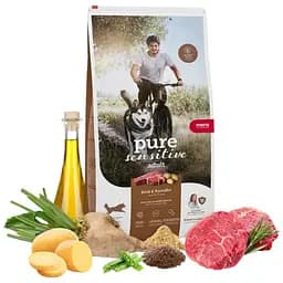 Сухой корм Mera Pure Sensitive Fresh Meat Rind&Kartoffel 12.5 кг для собак с мясом говяжьи и картофеля