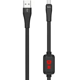 USB Cable Hoco S4 MicroUSB Black 1m (with display)