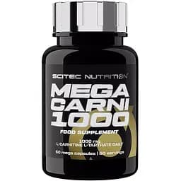 Жиросжигатель Scitec Mega Carni 1000, 60 капсул