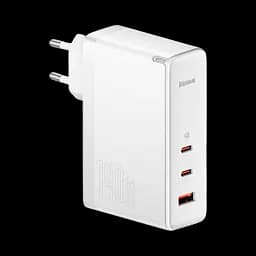 Мережевий зарядний пристрій Baseus GaN5 Pro 3 порти 1*USB + 2*Type-C 140 W (CCGP100202) білий