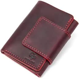 Матове вінтажне портмоне Grande Pelle 11454 бордовий