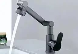 Змішувач - кран для води з поворотним коромислом AND 938 Water Tap Нержавіюча сталь   - мініатюра 8