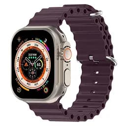 Силіконовий ремінець на смарт-годинник для Apple Watch 42,44,45,46,49 mm, Ocean Band, berry purple, зі зручною застібкою, для годинника епл вотч, спортивний, ArmorStandart (ARM74243) - мініатюра 2
