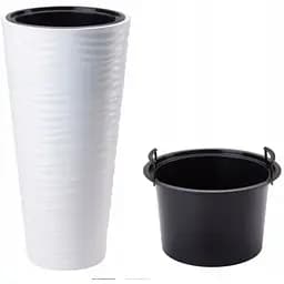 Горщик для квітів Form-Plastic Sahara slim-35 43.7 л білий (2790-011)