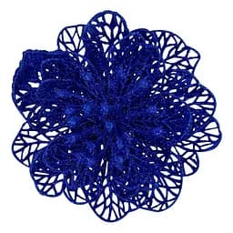 Ялинкова іграшка MIS LT Квітка новорічна мала 11х11х5 см синій