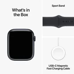 Смарт-годинник Apple Watch Series 9 GPS 45 mm Midnight Aluminium Case with Midnight Sport Band - M/L Model A2980 (Grade C) Seller Refurbished - мініатюра 9