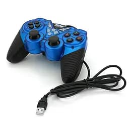 Геймпад USB джойстик ПК Voltronic DualShock USB908 Black-Blue - мініатюра 2