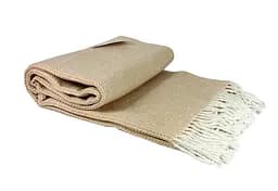 Плед бавовняний Vladi Валенсія Верона 140х200 біло-бежева