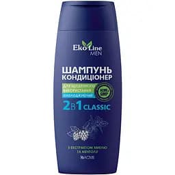Шампунь-кондиціонер 2 в 1 Acme EkoLine Men Classic для всіх типів волосся з ефектом охолодження 250 мл (4823115503299)
