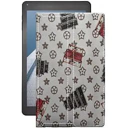 Чохол StatusCASE з екошкіри для планшету Sigma Tab A104 Луі-Вітон-білий